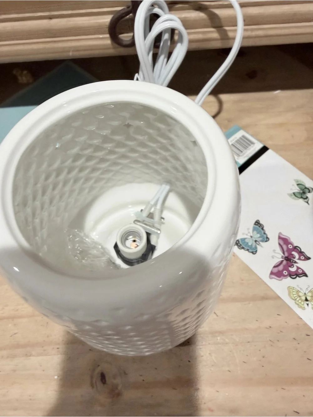 Scentsy Wax Warmer White Textured Ceramic Accent Vase